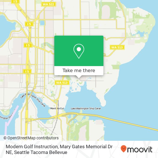 Mapa de Modern Golf Instruction, Mary Gates Memorial Dr NE