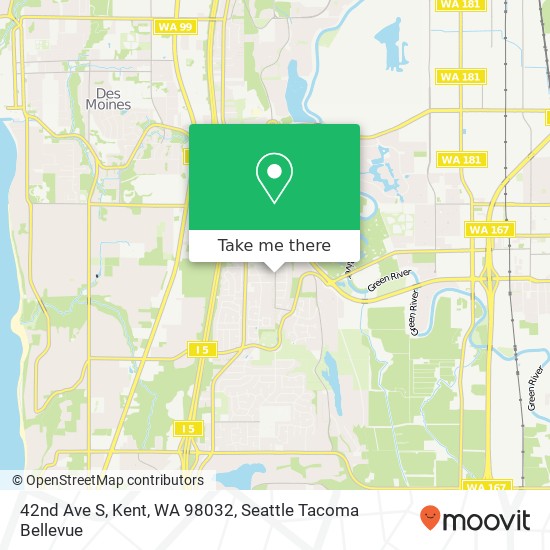 42nd Ave S, Kent, WA 98032 map