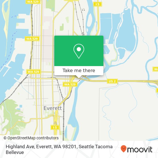 Highland Ave, Everett, WA 98201 map