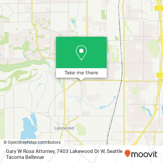 Gary W Ross Attorney, 7403 Lakewood Dr W map
