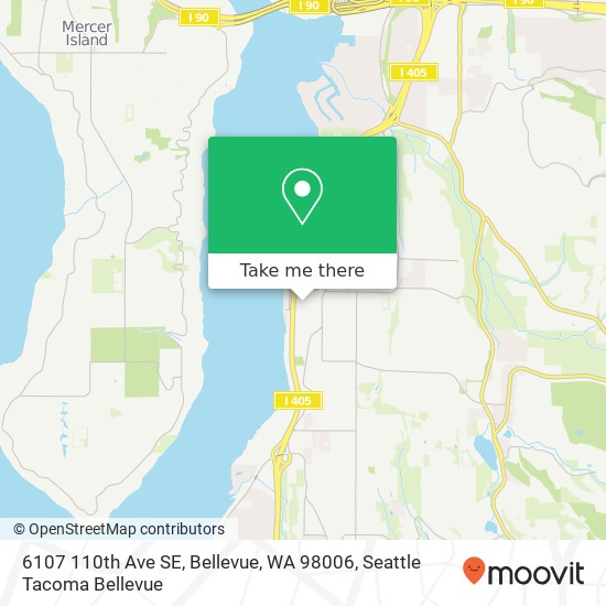 Mapa de 6107 110th Ave SE, Bellevue, WA 98006