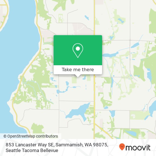 Mapa de 853 Lancaster Way SE, Sammamish, WA 98075