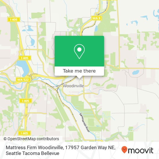 Mapa de Mattress Firm Woodinville, 17957 Garden Way NE