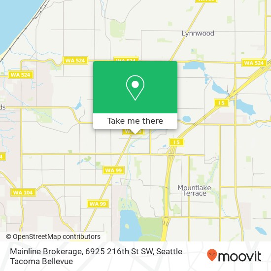 Mapa de Mainline Brokerage, 6925 216th St SW