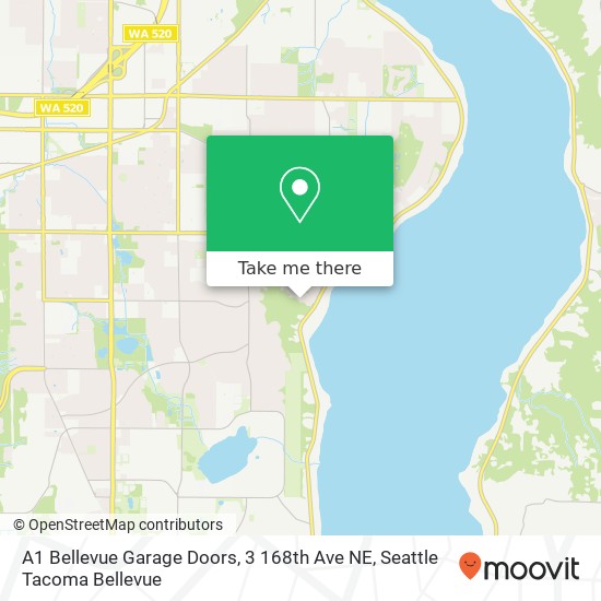 A1 Bellevue Garage Doors, 3 168th Ave NE map