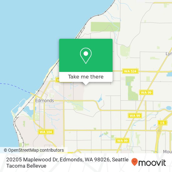 Mapa de 20205 Maplewood Dr, Edmonds, WA 98026