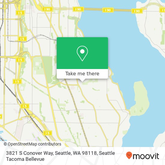 Mapa de 3821 S Conover Way, Seattle, WA 98118