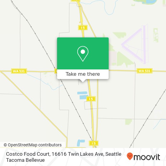 Mapa de Costco Food Court, 16616 Twin Lakes Ave