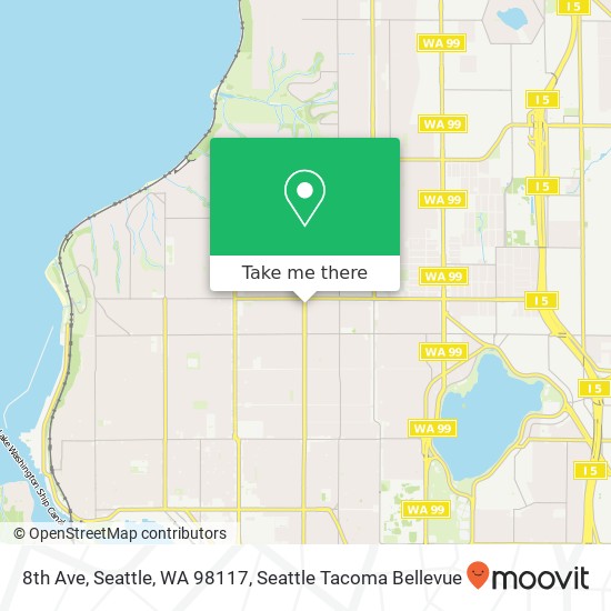 Mapa de 8th Ave, Seattle, WA 98117