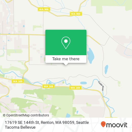 Mapa de 17619 SE 144th St, Renton, WA 98059