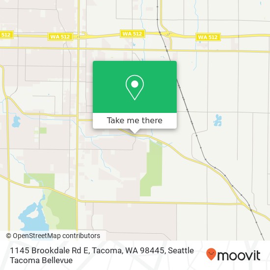 Mapa de 1145 Brookdale Rd E, Tacoma, WA 98445