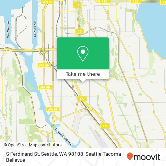 Mapa de S Ferdinand St, Seattle, WA 98108