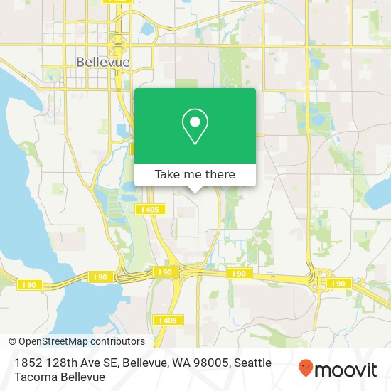 1852 128th Ave SE, Bellevue, WA 98005 map