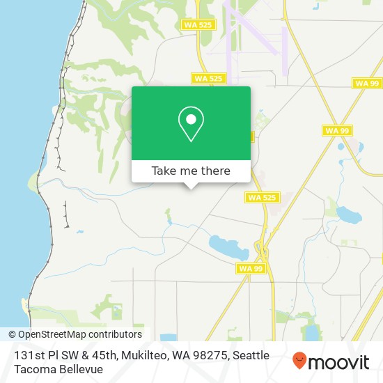 Mapa de 131st Pl SW & 45th, Mukilteo, WA 98275