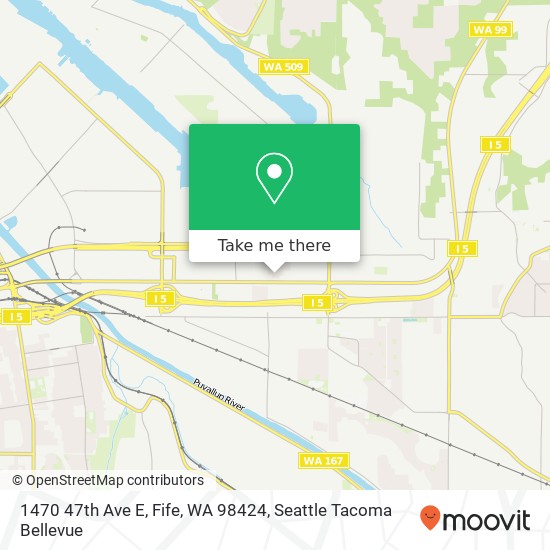 Mapa de 1470 47th Ave E, Fife, WA 98424