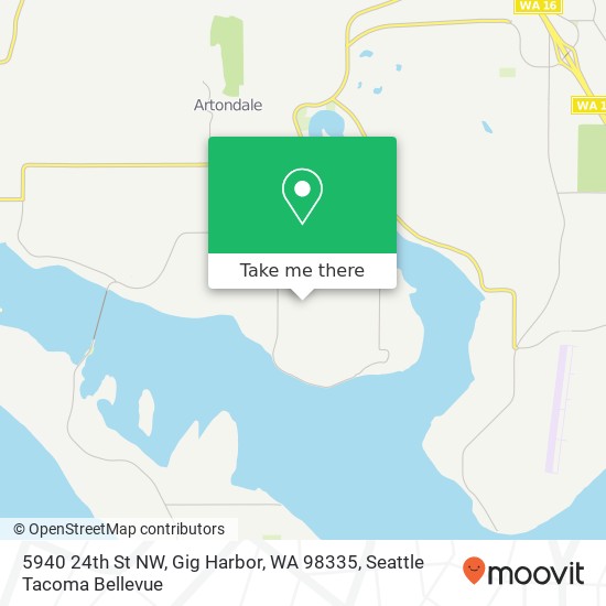 Mapa de 5940 24th St NW, Gig Harbor, WA 98335