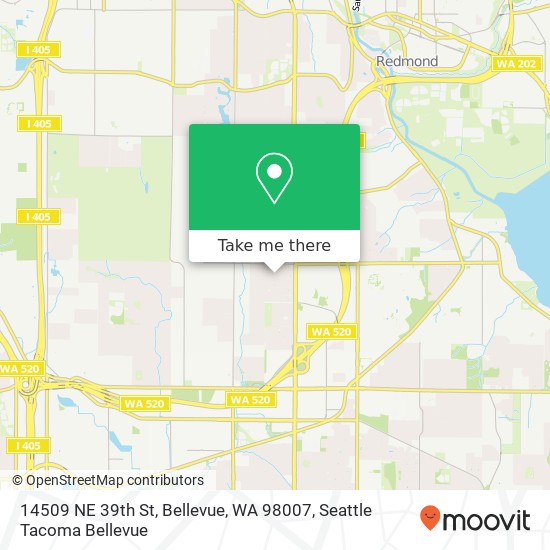 14509 NE 39th St, Bellevue, WA 98007 map