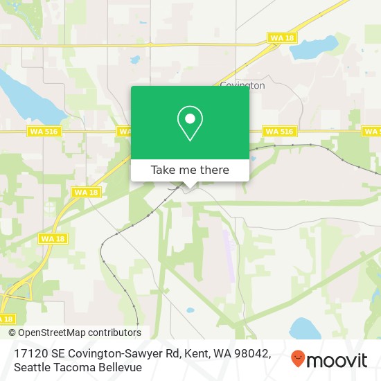 Mapa de 17120 SE Covington-Sawyer Rd, Kent, WA 98042