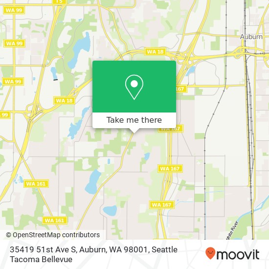 Mapa de 35419 51st Ave S, Auburn, WA 98001