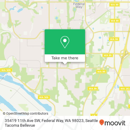 Mapa de 35419 11th Ave SW, Federal Way, WA 98023