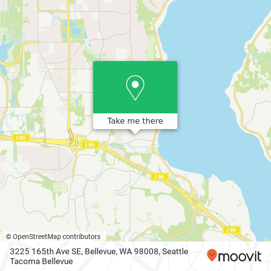 Mapa de 3225 165th Ave SE, Bellevue, WA 98008