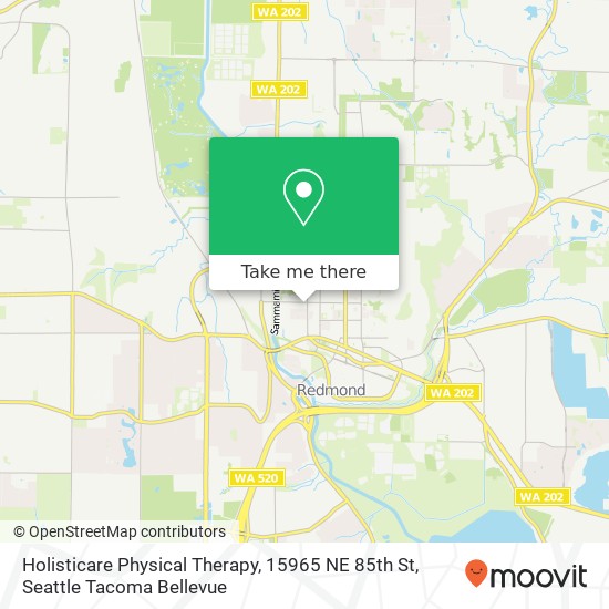 Holisticare Physical Therapy, 15965 NE 85th St map