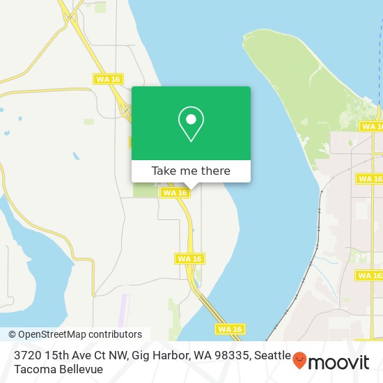 Mapa de 3720 15th Ave Ct NW, Gig Harbor, WA 98335