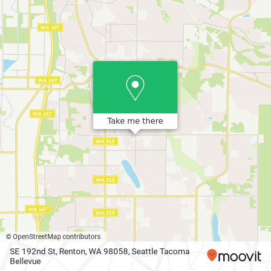 Mapa de SE 192nd St, Renton, WA 98058