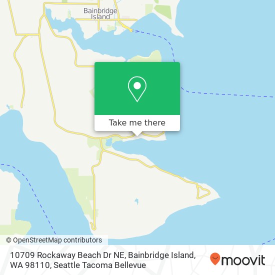 Mapa de 10709 Rockaway Beach Dr NE, Bainbridge Island, WA 98110