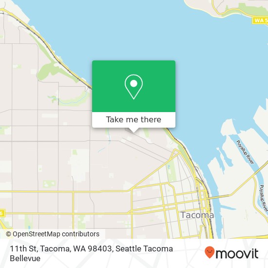 Mapa de 11th St, Tacoma, WA 98403