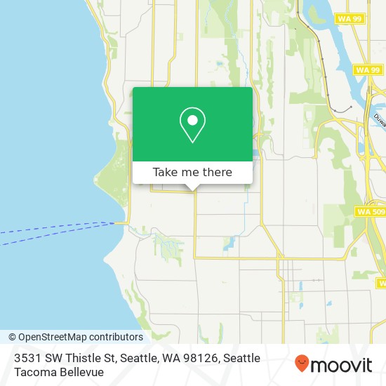 Mapa de 3531 SW Thistle St, Seattle, WA 98126