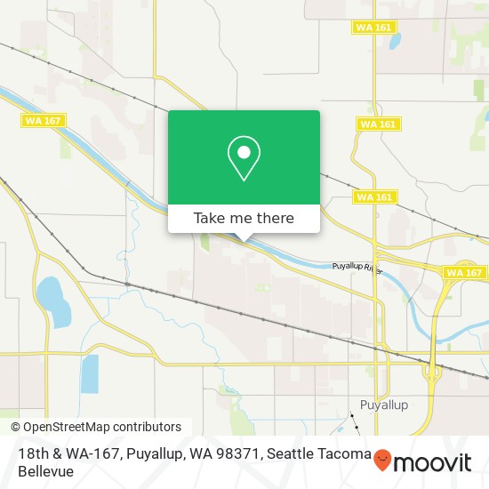 18th & WA-167, Puyallup, WA 98371 map