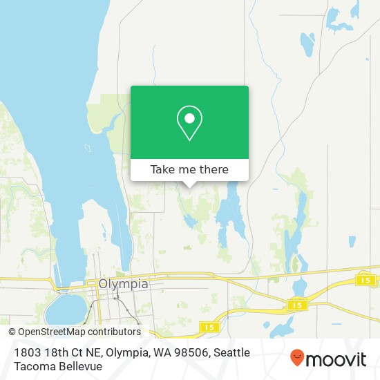 Mapa de 1803 18th Ct NE, Olympia, WA 98506