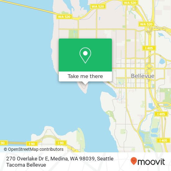 270 Overlake Dr E, Medina, WA 98039 map