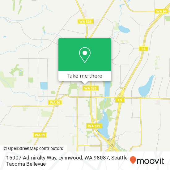 Mapa de 15907 Admiralty Way, Lynnwood, WA 98087