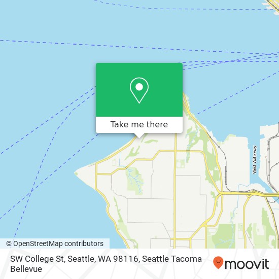 Mapa de SW College St, Seattle, WA 98116