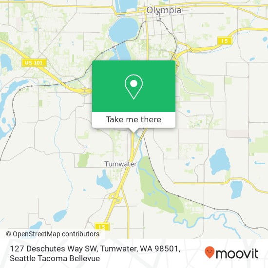 Mapa de 127 Deschutes Way SW, Tumwater, WA 98501