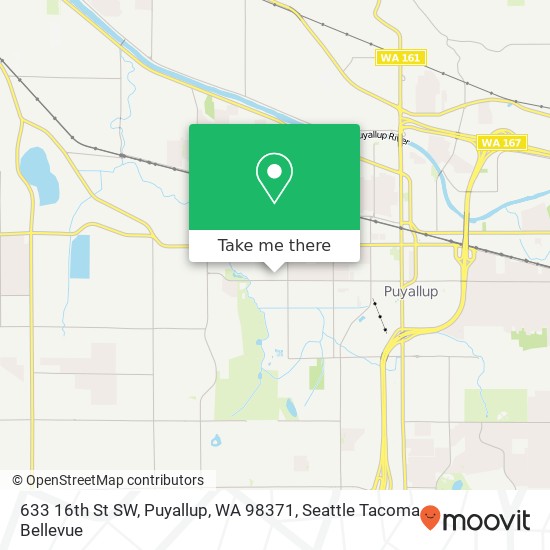 Mapa de 633 16th St SW, Puyallup, WA 98371
