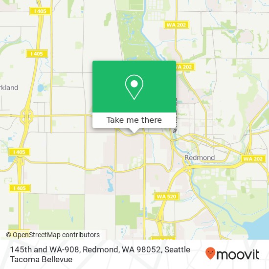 Mapa de 145th and WA-908, Redmond, WA 98052
