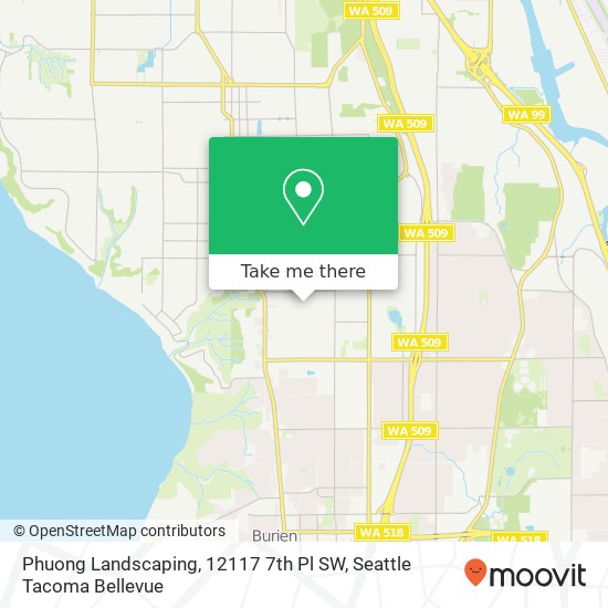 Phuong Landscaping, 12117 7th Pl SW map