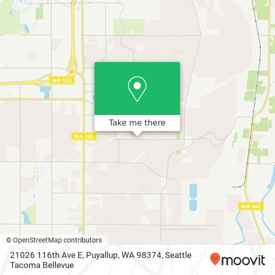 Mapa de 21026 116th Ave E, Puyallup, WA 98374