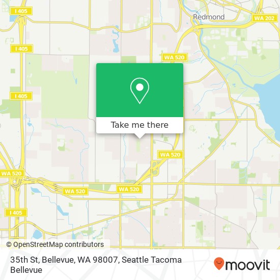 Mapa de 35th St, Bellevue, WA 98007