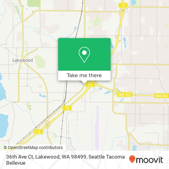 36th Ave Ct, Lakewood, WA 98499 map