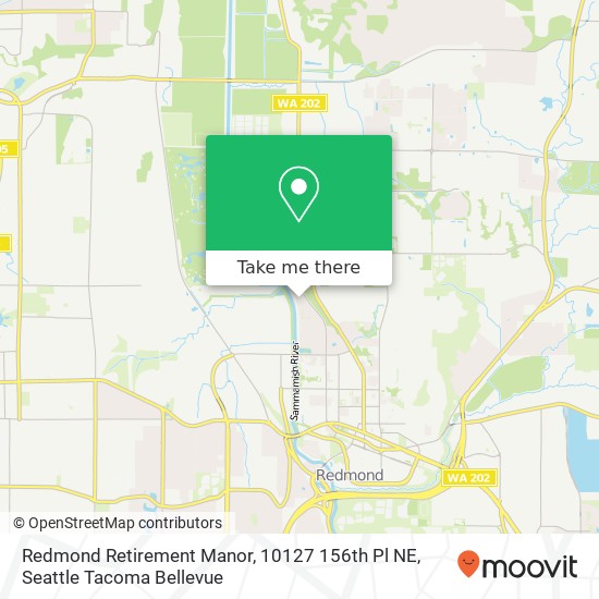 Mapa de Redmond Retirement Manor, 10127 156th Pl NE