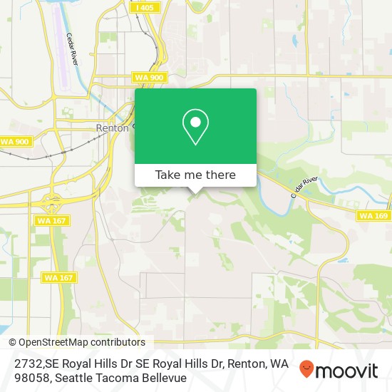 Mapa de 2732,SE Royal Hills Dr SE Royal Hills Dr, Renton, WA 98058