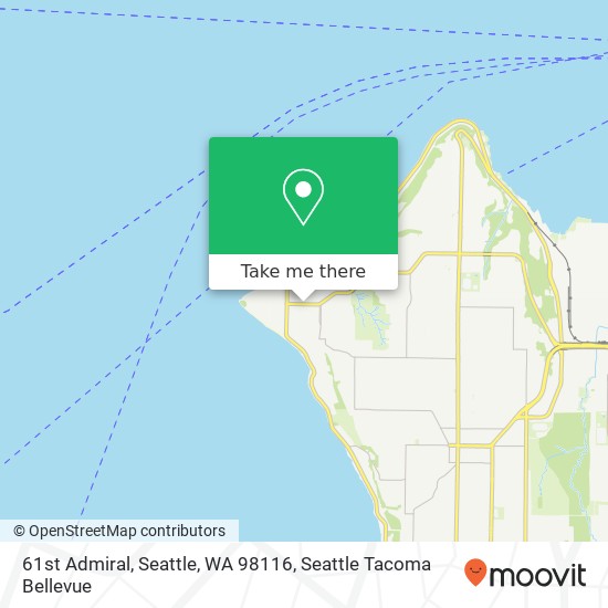 Mapa de 61st Admiral, Seattle, WA 98116