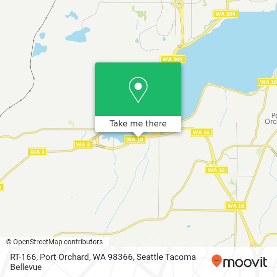 Mapa de RT-166, Port Orchard, WA 98366