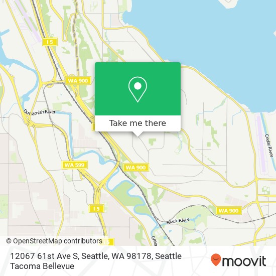 Mapa de 12067 61st Ave S, Seattle, WA 98178