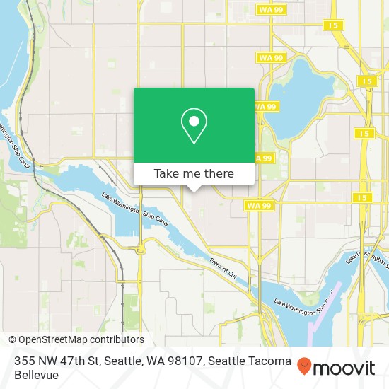 Mapa de 355 NW 47th St, Seattle, WA 98107