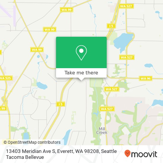 Mapa de 13403 Meridian Ave S, Everett, WA 98208